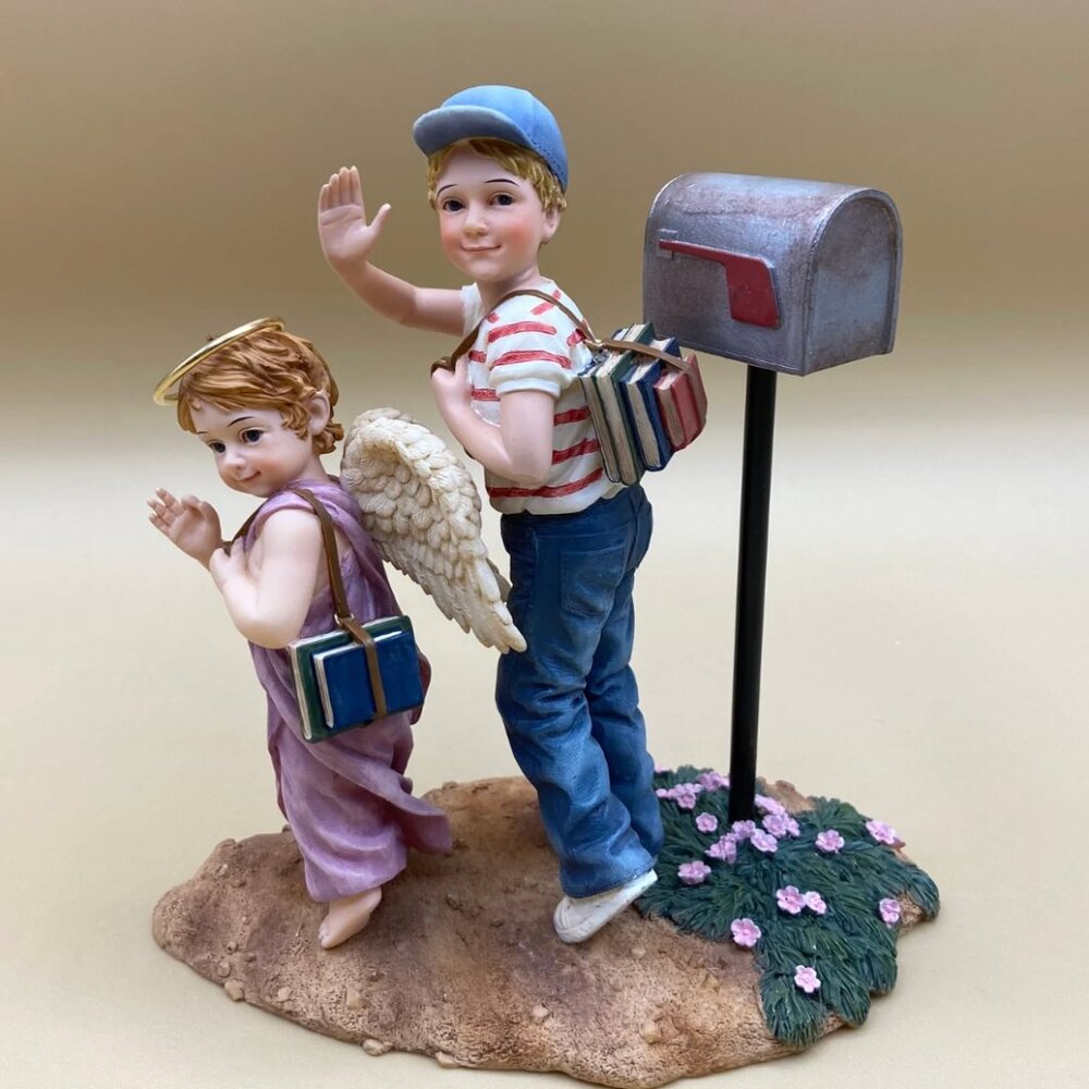 Angel Sculpture Figurine Prayers Promise Demdaco Kids Momma Fine Mail Box 2002